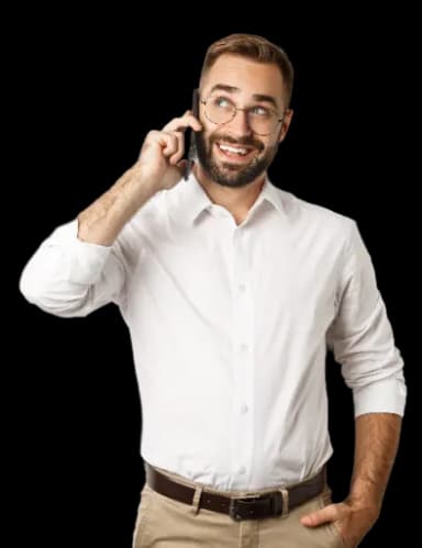 Man met telefoon